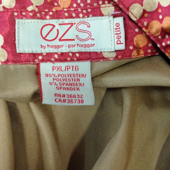 EZS By Haggar Size PXL Women's Red Gold Orange - Picture 5 of 5